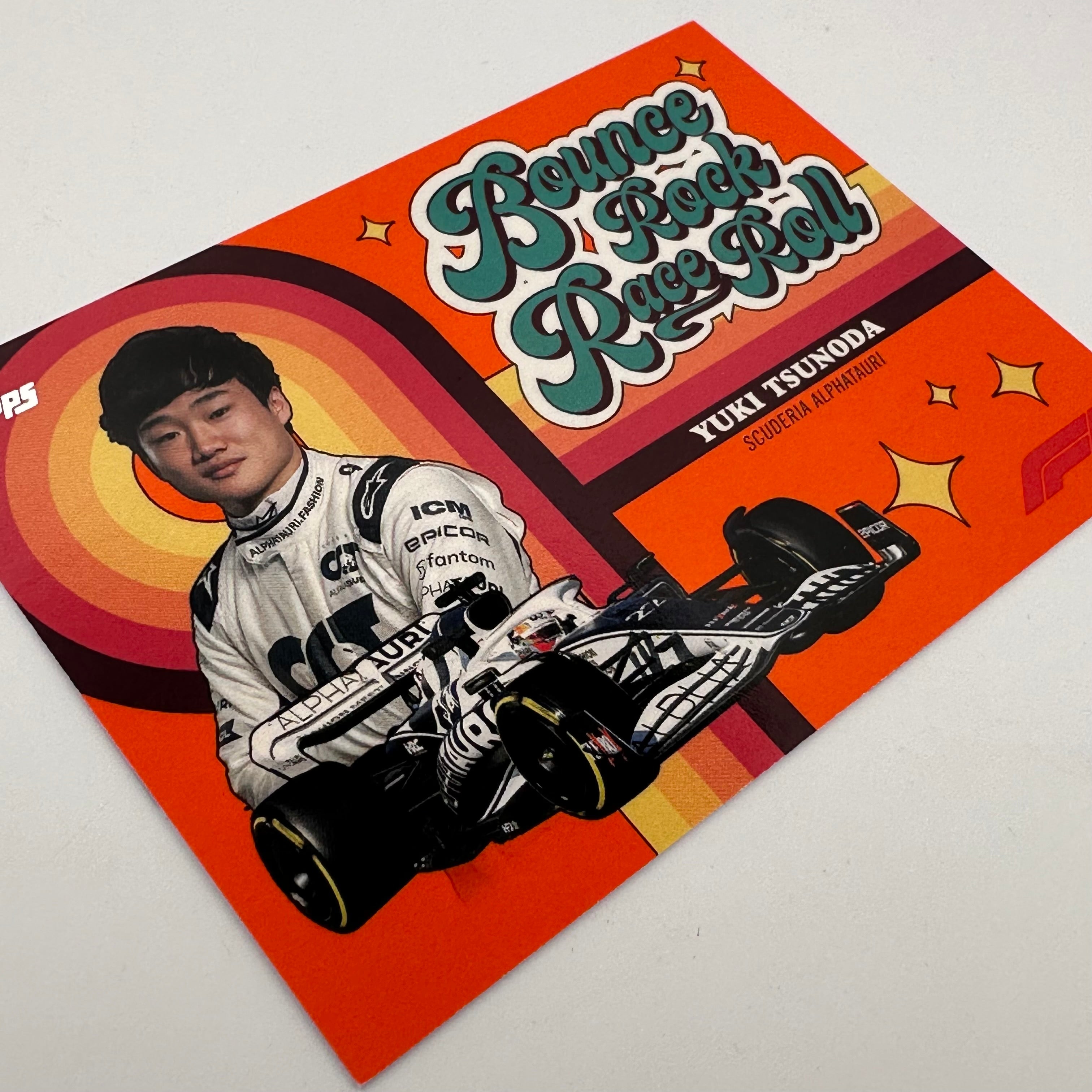 2022 Topps Formula 1 Yuki Tsunoda Orange #08/25 Bounce Rock Race Roll - Rare Racing Card for Collectors & F1 Fans - Perfect for Display, Trading, and Memorabilia Collections