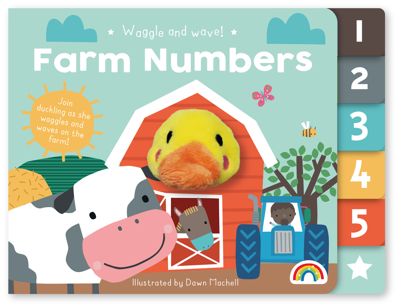 Waggle and Wave Farm Numbers Puppet Board Book - Interactive Learning Toy for Toddlers & Preschoolers | Fun Counting & Animal Recognition for Early Childhood Education