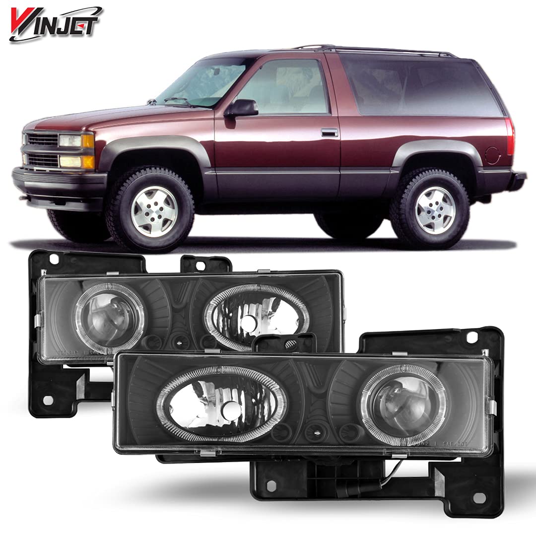 Winjet LED DRL Halo Headlights for 1994-2000 Chevy C/K Series - Off-Road & Night Driving