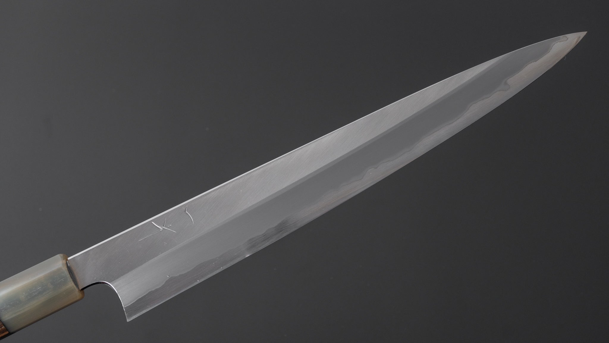Hitohira Togashi White #1 Stainless Clad Migaki Sujihiki 270mm Ziricote Handle - Premium Japanese Sushi & Sashimi Knife for Professional Chefs & Home Cooking
