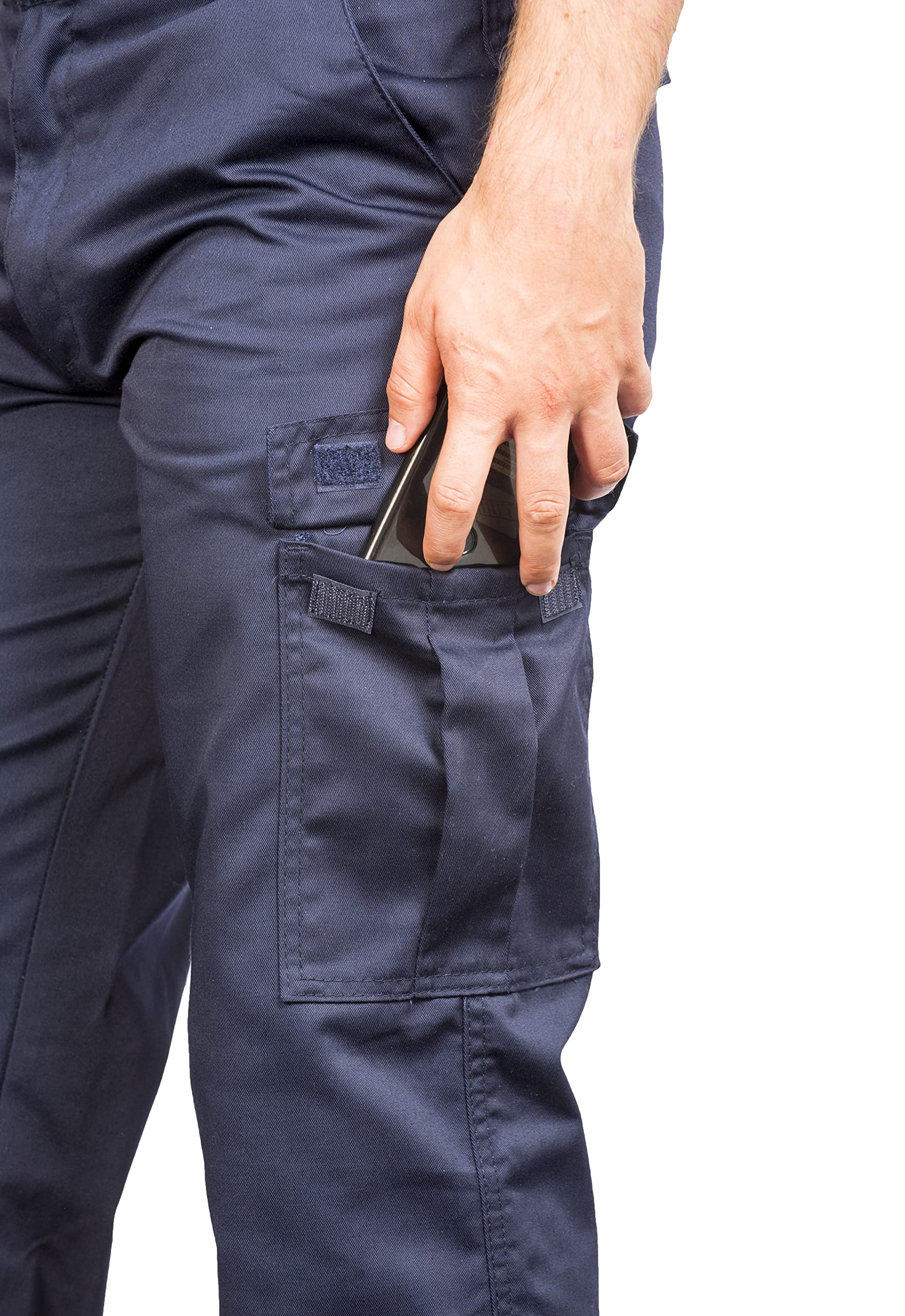 Portwest C701 Men's Cargo Work Pants in Navy Blue - Tall Size 32 | Durable Utility Pants for Construction, Hiking & Outdoor Activities