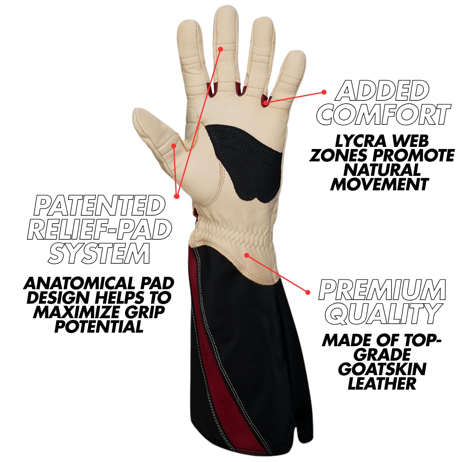 Bionic Women's Rose Pruning Gardening Gloves - Durable Thorn Proof Gloves for Gardening, Pruning Roses, Flowers & Plants - Perfect for Outdoor Garden Work & Landscaping