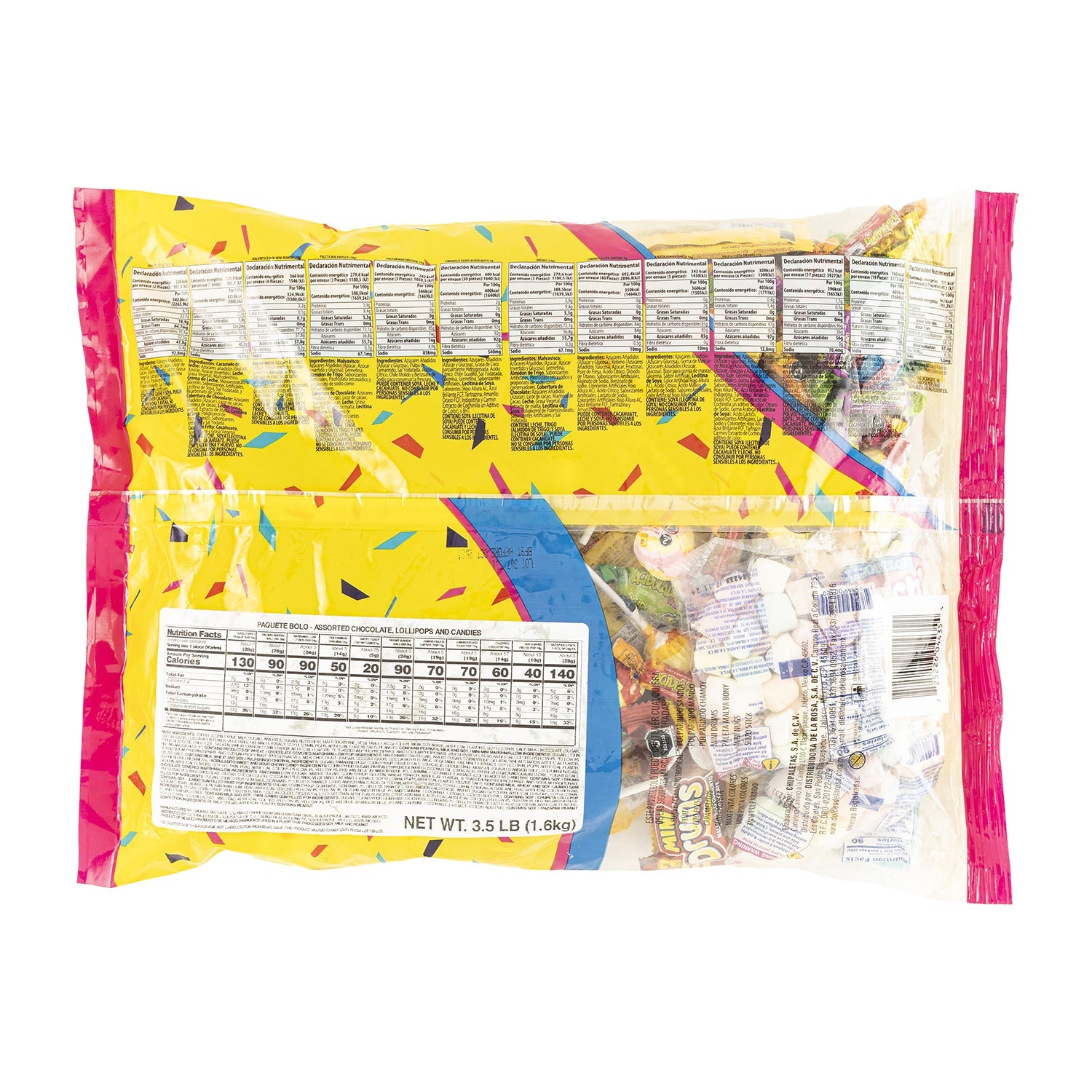 De La Rosa Bolo Mix Candy - 3.56lb Bulk Bag of Mexican Mazapan Peanut Treats - Perfect for Parties, Gifts & Dessert Toppings