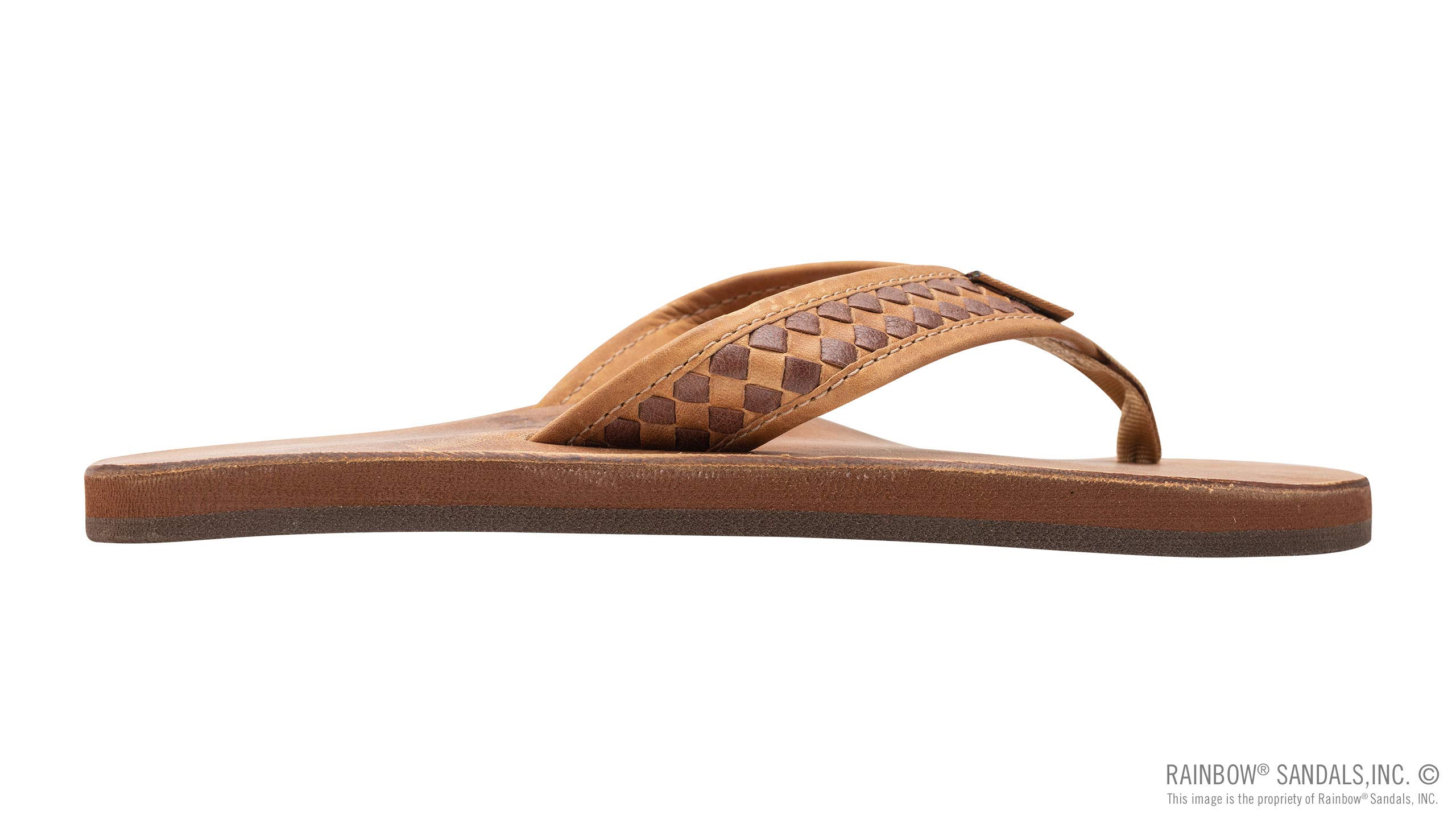 Men's Rainbow Sandals - The Bentley Luxury Leather Sandals with Single Layer Arch & Hand Woven Straps | Comfortable Casual & Beach Footwear for Summer