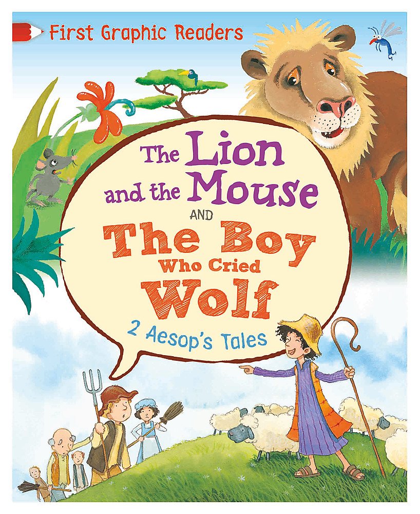 First Graphic Readers: Aesop's The Lion and The Mouse - Illustrated Children's Book for Early Reading, Storytime & Classroom Learning