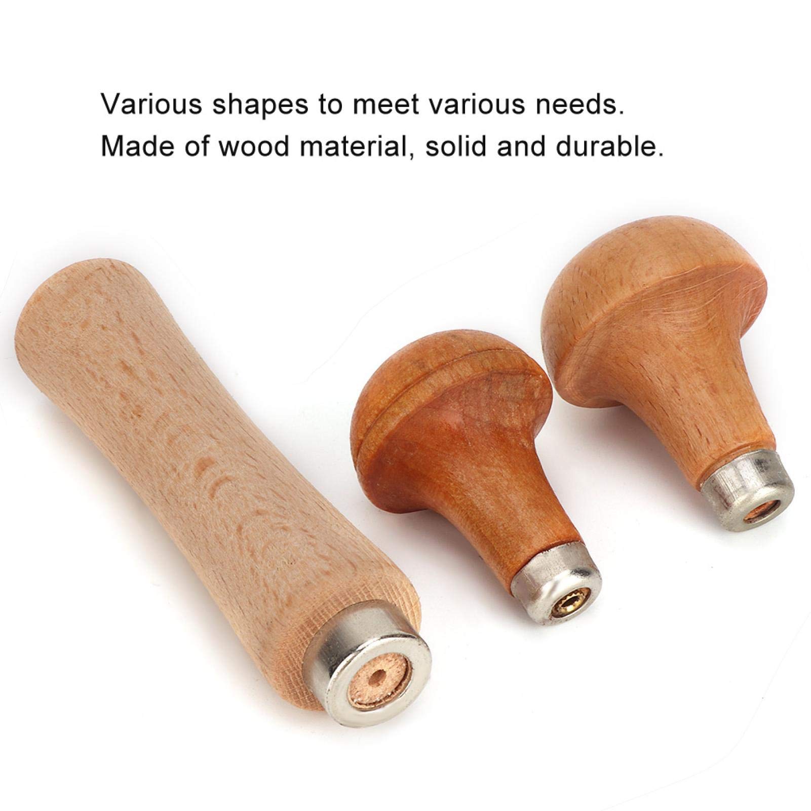 3-Piece Ergonomic Wooden File Handle Set - Durable DIY Screwdriver & Hand Drill Handle for Metal Files - Perfect for Woodworking, Metalworking & DIY Projects