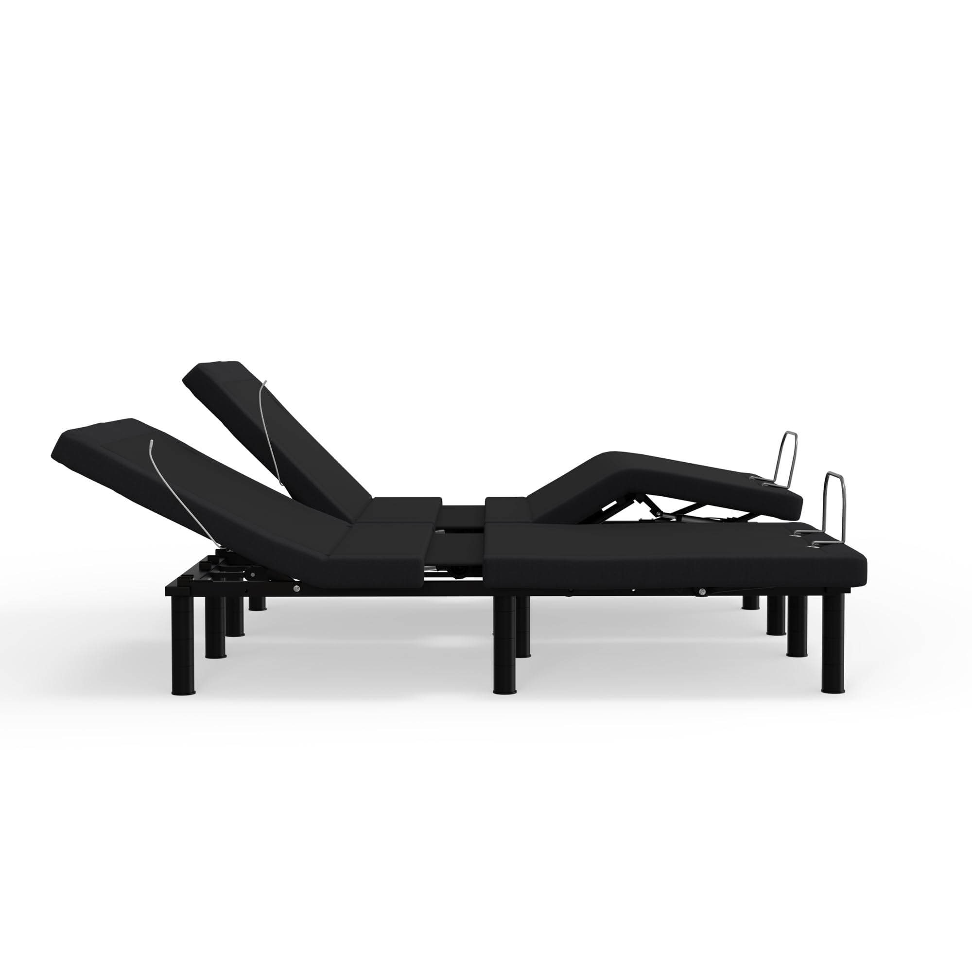 Blissful Nights e6 Adjustable Bed Frame with Voice Control - Split Cal King Size, Massage, USB Ports, Nightlight, Anti-Snore & Zero Gravity Functions, Wireless Remote, Tool-Free Assembly - Perfect for Home Theater, Reading, and Back Pain Relief