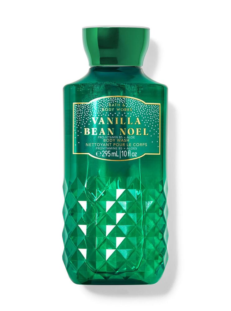 Vanilla Bean Noel Moisturizing Body Wash by Bath & Body Works - 10 oz | Holiday Scented Shower Gel for Dry Skin | Perfect for Winter Skincare Routine & Gift Sets