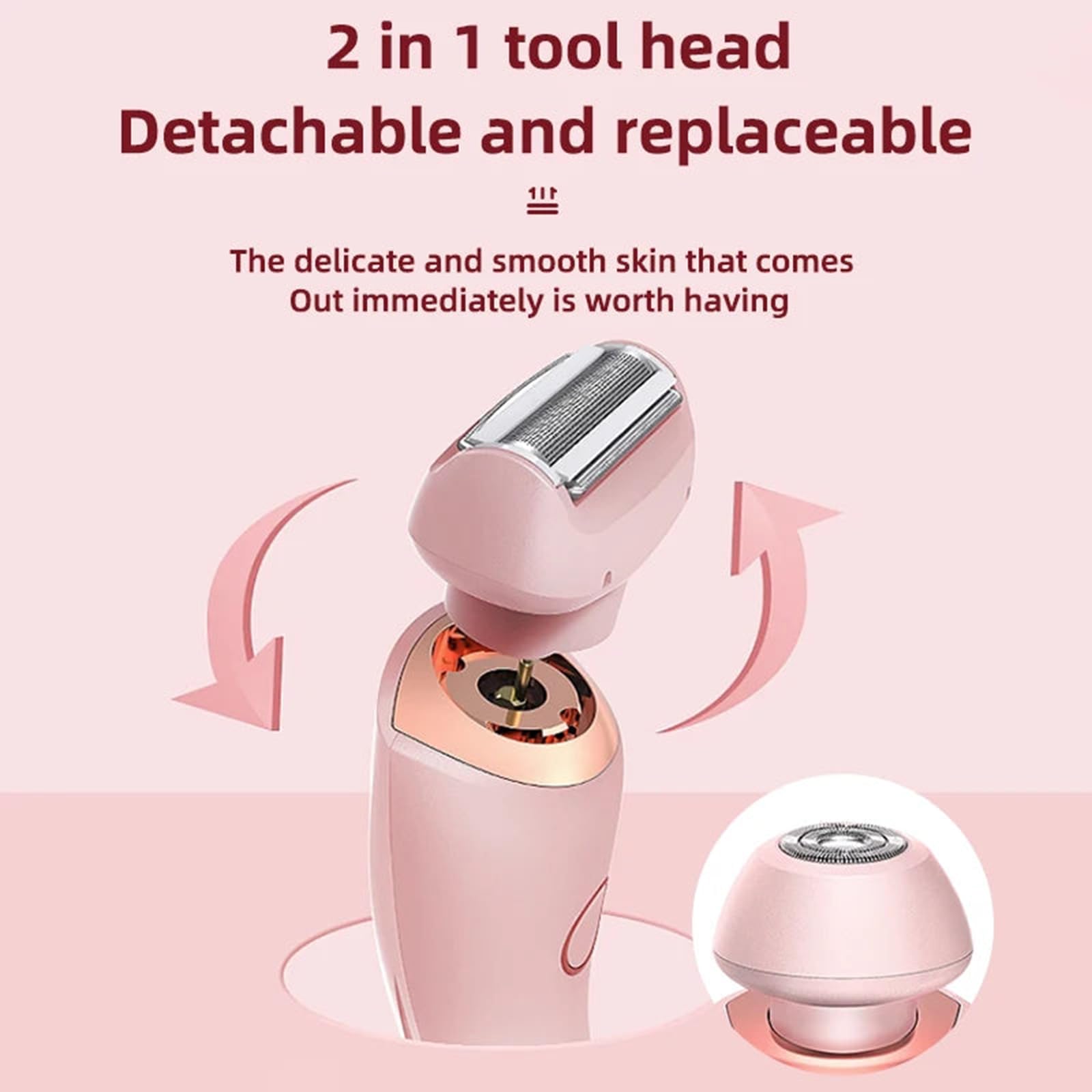 Livora Electric Shaver for Women - 2-in-1 Waterproof Wet/Dry Bikini Trimmer & Body Hair Remover, Painless Pubic Hair Shaver with Silkglide Technology for Smooth Skin (Blue) - Perfect for Travel, Gym & Sensitive Skin Care