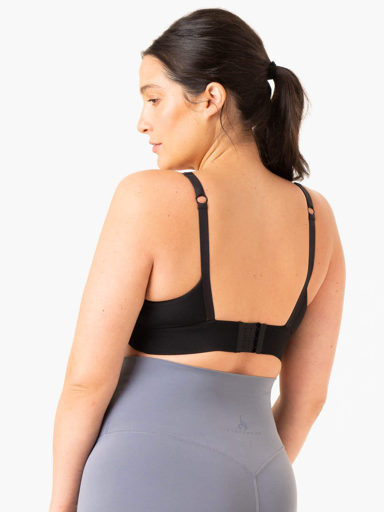 Active Bump Sports Bra for Women - High Impact Workout, Running & Gym - Breathable Black Support Bra for Fitness & Yoga