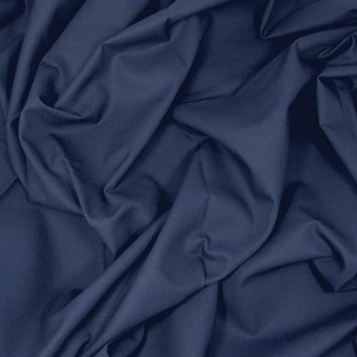 Premium Organic Cotton Canvas Duck Fabric - Navy Blue - 10 Yards - Ideal for DIY Tote Bags, Upholstery, and Home Decor Projects