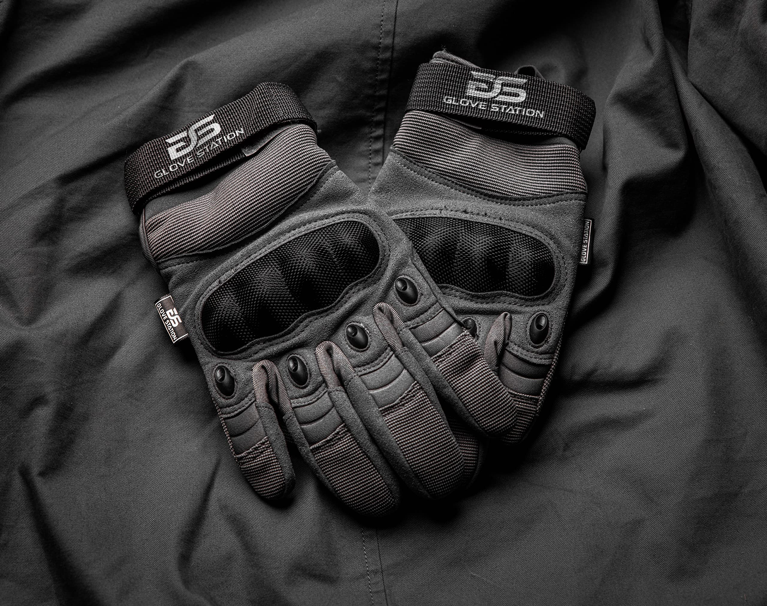 Tactical Shooting Gloves for Men & Women - Hard Knuckle Protection, Touchscreen Fingers - Durable Work Gloves for Outdoor Activities, Hunting & Range Shooting | Perfect for Cold Weather, Motorcycling & Construction Work