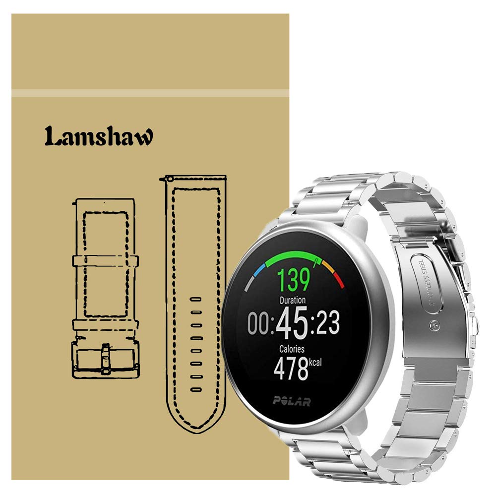 Polar Ignite Replacement Band - Stainless Steel Metal Strap for Polar Ignite Smartwatch (Silver) | Durable Fitness Watch Accessory for Running, Gym & Everyday Wear