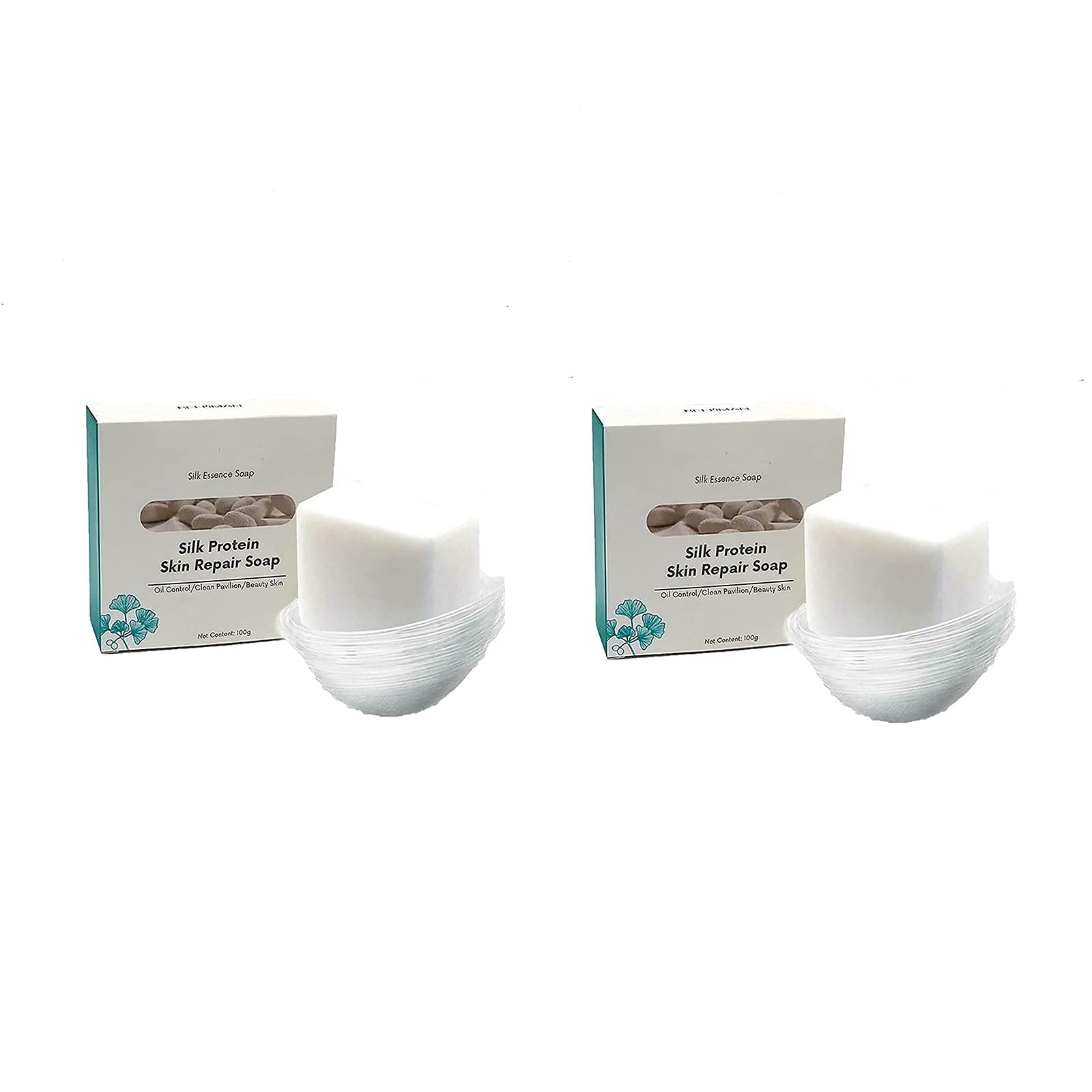 Organic Goat Milk Soap with Silk Protein - Skin Repair, Brightening & Oil Control Facial Cleanser - Gentle Exfoliating Bar for Face & Body (2 Pack) - Perfect for Sensitive, Dry & Acne-Prone Skin - Ideal for Daily Skincare Routine & Spa Treatments