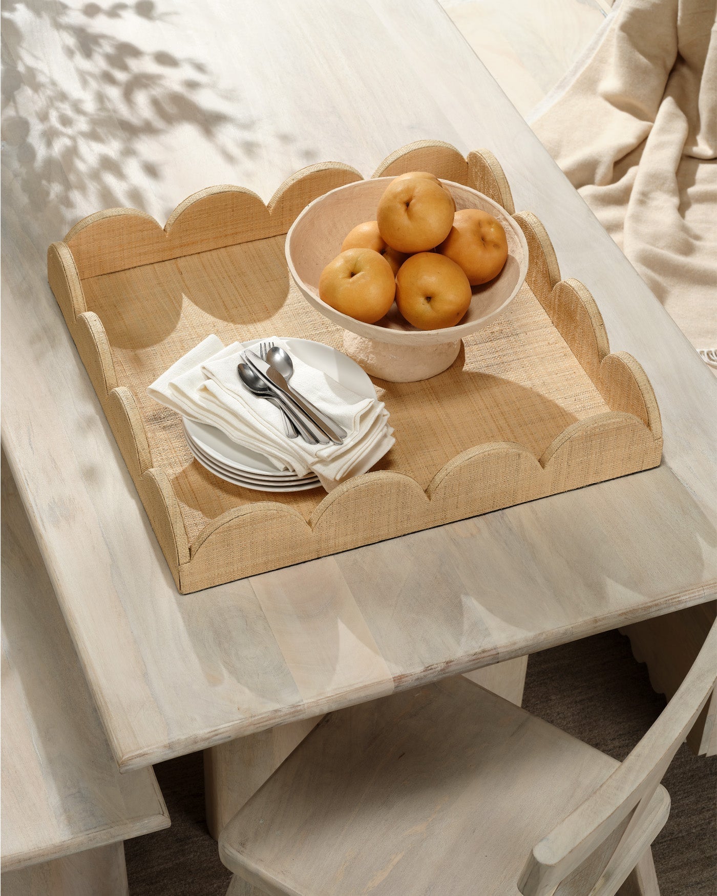 Elegant Wonderland Scalloped Serving Tray - Perfect for Home Decor, Brunch, and Wedding Table Settings
