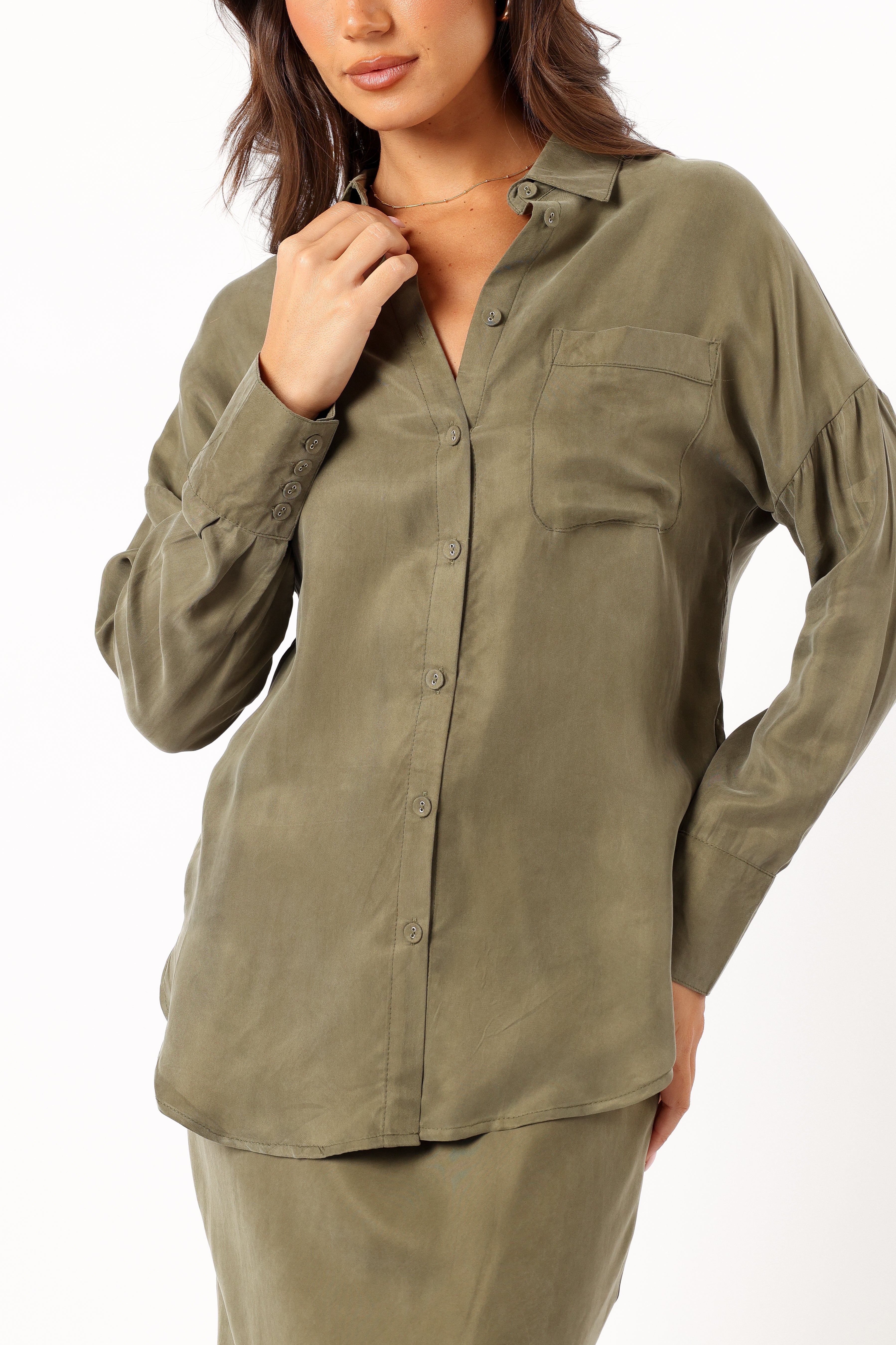 Amery Shirt for Men - Comfortable Olive Green Casual Button Down Shirt | Perfect for Office, Travel & Outdoor Activities
