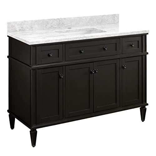 Charcoal Black / Carrara Marble