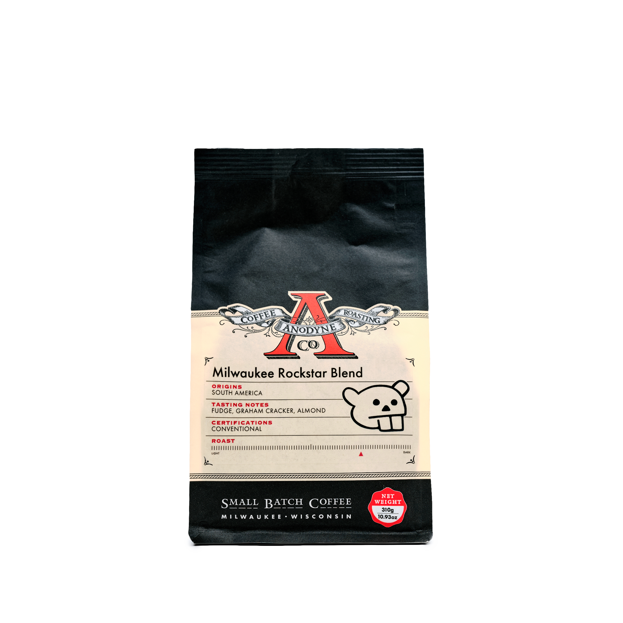 Milwaukee Rockstar Blend Coffee - Premium Dark Roast Whole Bean Coffee for Home & Office Brewing - Perfect for Espresso, Drip Coffee & French Press