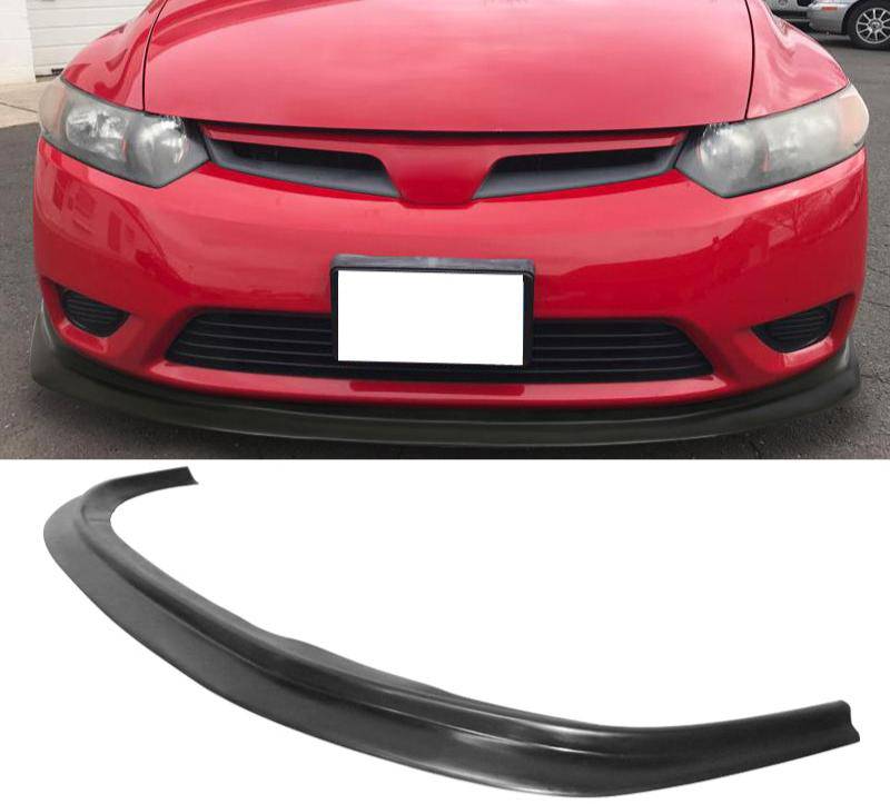 2006-2008 Honda Civic Coupe DP Style Front Bumper Lip Spoiler - 2 Door Exterior Car Body Kit for Enhanced Aerodynamics & Sporty Look - Perfect for Street Racing & Car Shows