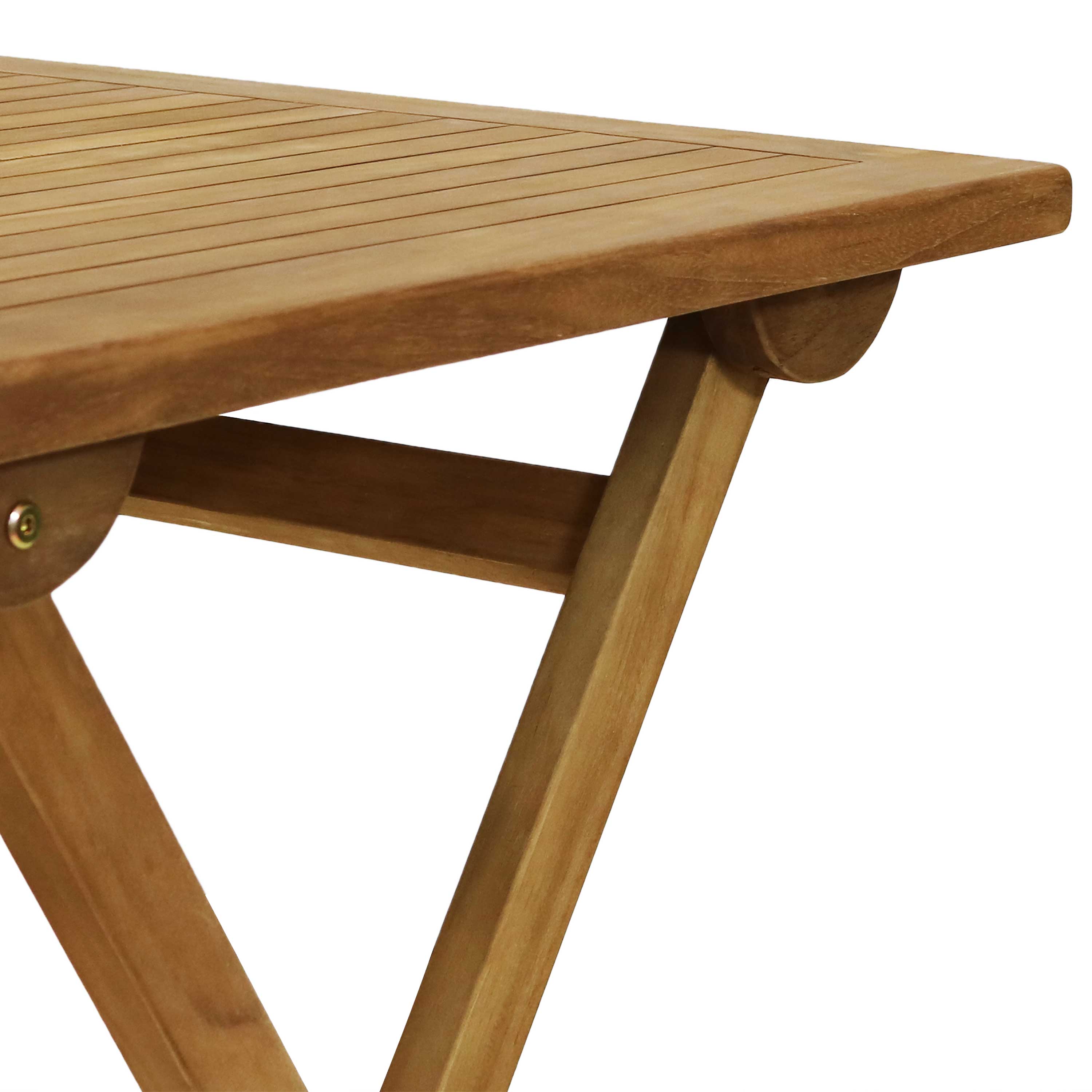 Sunnydaze Nantasket 3-Piece Outdoor Wooden Bistro Set - Patio, Garden, Balcony Furniture for Small Spaces - Perfect for Coffee, Dining & Relaxing Outdoors