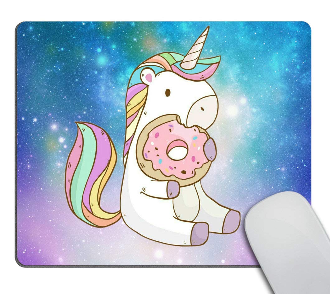 Unicorn Donut Mouse Pad - Cute Office Desk Accessory for Work & Gaming
