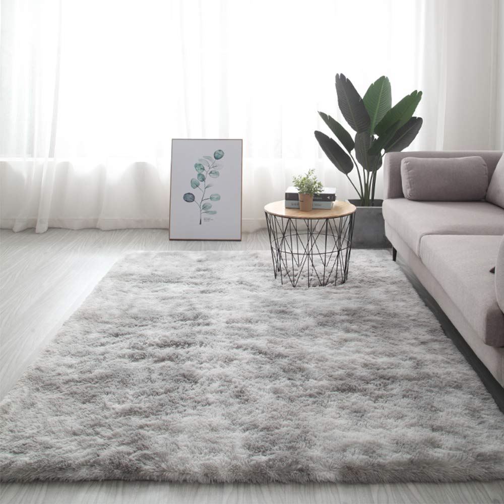 Ultra Soft Fluffy Shag Area Rug - Luxury Velvet Plush Carpet for Bedroom & Living Room - Extra Comfy Modern Indoor Rug, 80x200cm, Gray - Perfect for Cozy Home Decor & Warm Floor Comfort