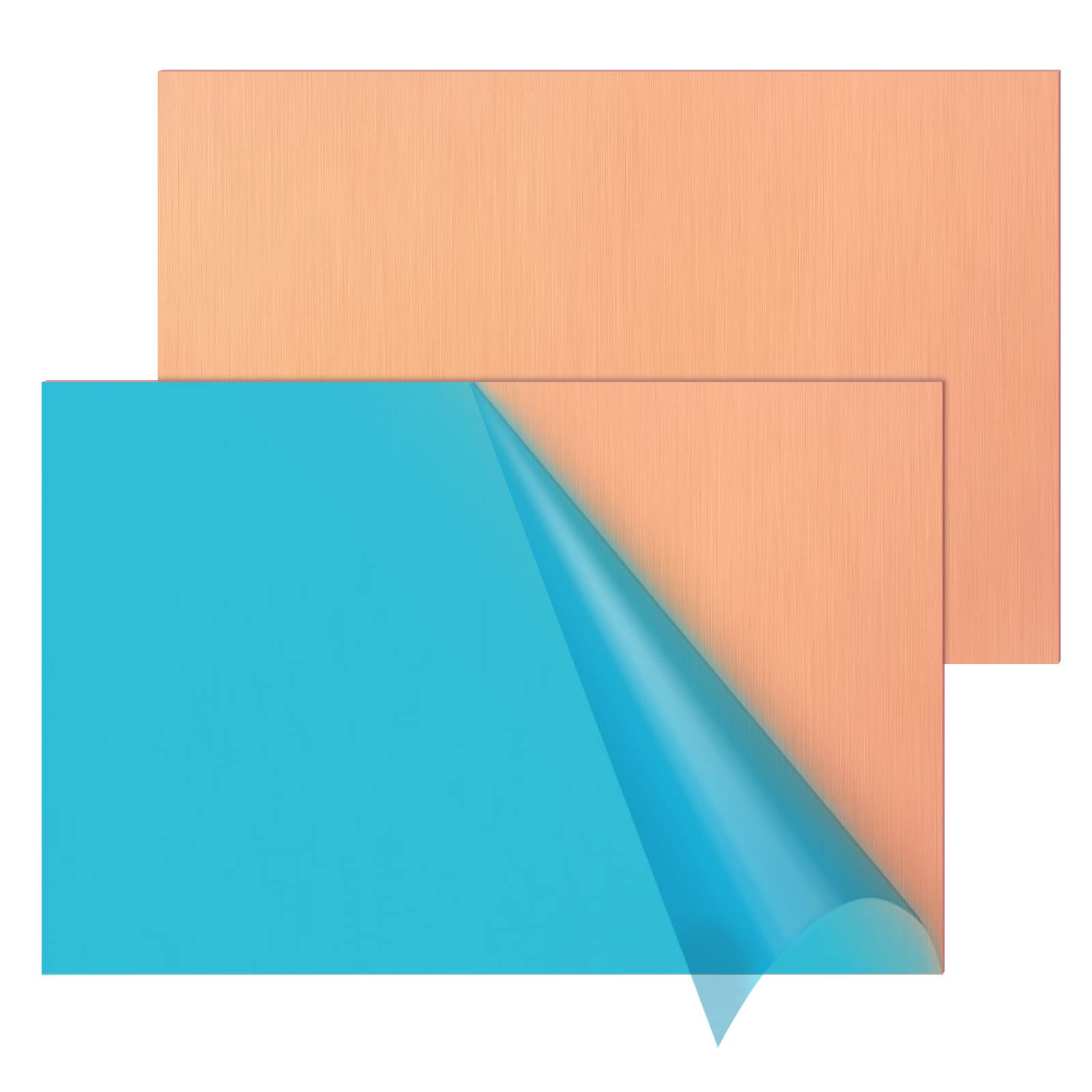 2PCS 8” x 12” 24 Gauge Pure Copper Sheets (0.02