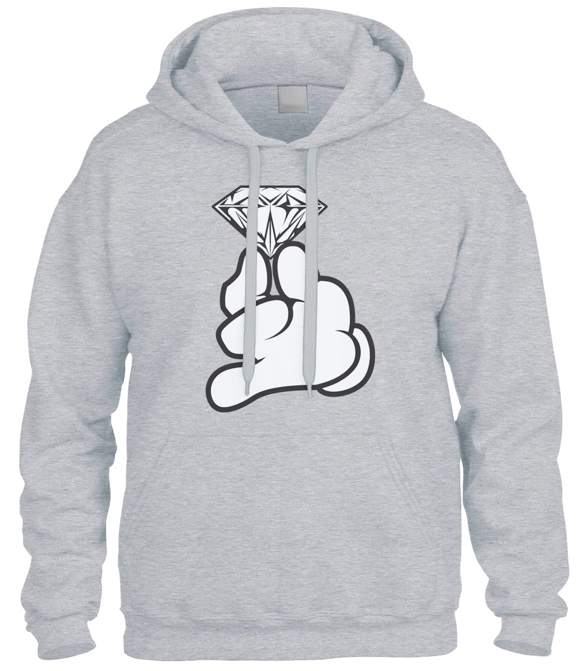 Cybertela Cartoon Mickey Mouse Diamond Print Sweatshirt Hoodie - Cozy Pullover for Casual Wear, Street Style & Winter Outfits