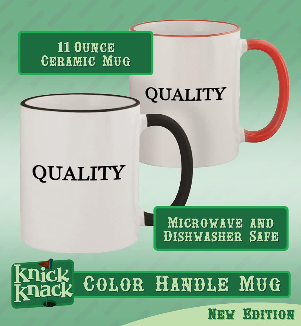 11oz Black Coffee Mug with Colored Handle & Rim - Perfect for Home, Office & Gifts | Coffee Before Talkie Ceramic Cup