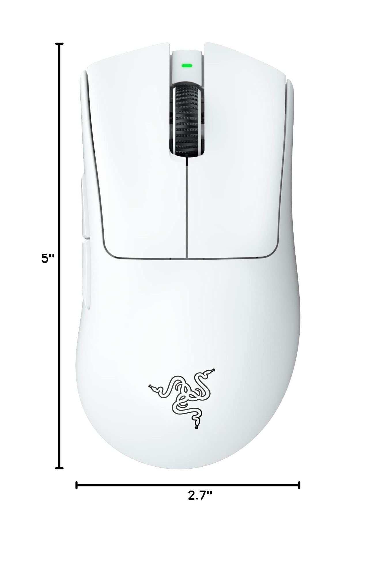Razer DeathAdder V3 Pro Wireless Gaming Mouse - 64g Ultra Lightweight Ergonomic Design, 30K DPI Optical Sensor, Gen-3 Optical Switches, 8 Programmable Buttons, 90 Hour Battery Life (White) - Perfect for FPS, MOBA, and Esports Gaming