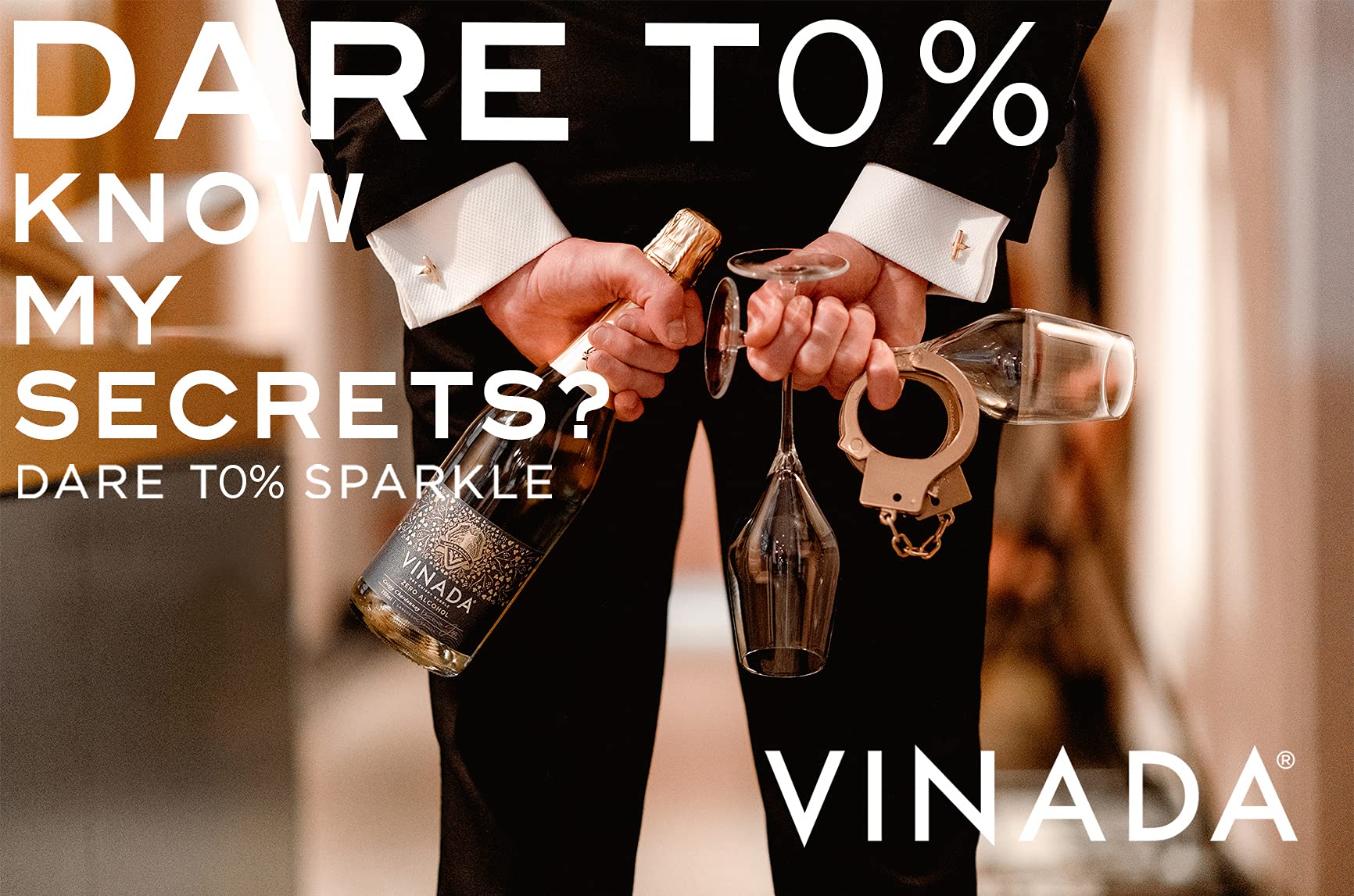 VINADA Alcohol-Free Sparkling Rosé & Crispy Chardonnay Variety Pack - 8 x 750ml Glass Bottles - Zero Sugar, Vegan, Gluten-Free - Perfect for Parties, Weddings & Special Occasions