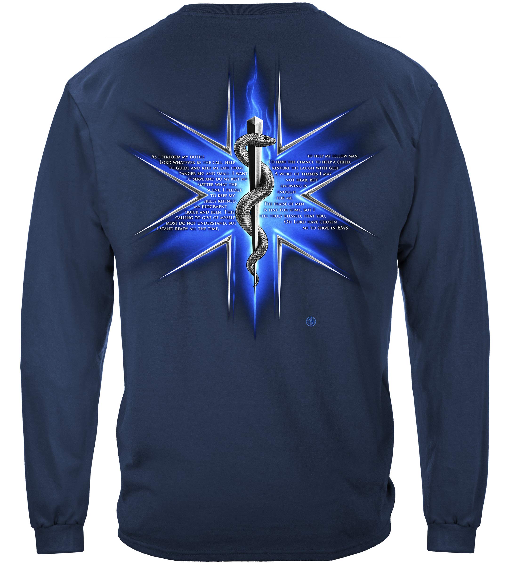 First Responders T-Shirt - Thin Red Line Long Sleeve Shirt for Firefighters & EMTs - FF2054LS - Perfect for Emergency Services, Appreciation Gifts & Public Safety Events