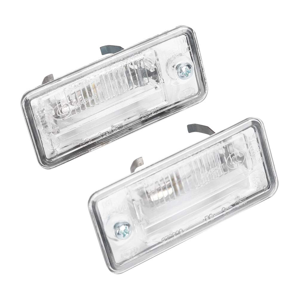 Tbest LED License Plate Light Housing - Pair of 8E0807430A & 8E0807430B - Compatible with Audi A3, C6, D3, RS4 - Waterproof & Durable for Night Driving & Enhanced Visibility
