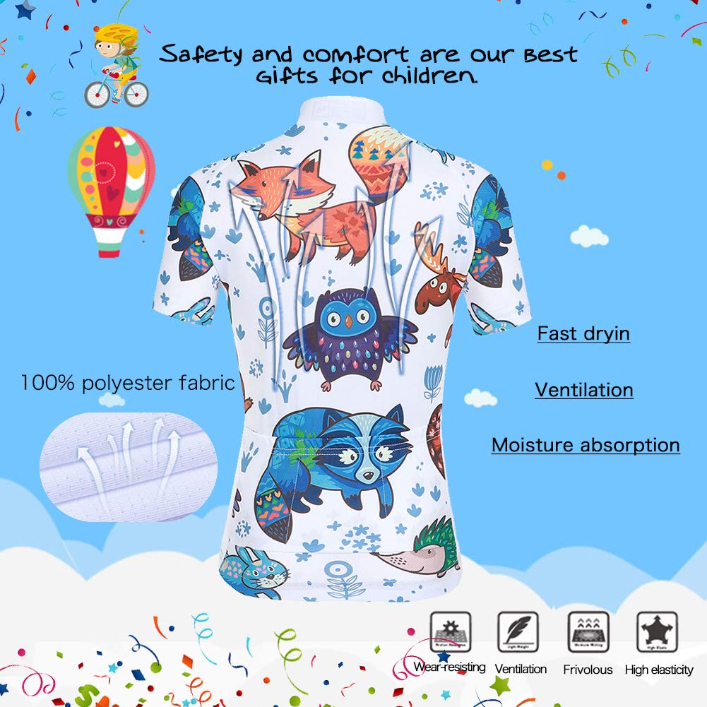 **Kids Cycling Jersey Set for Girls - Breathable Short Sleeve Top with 3D Padded Shorts - Perfect for Outdoor Biking & Sports Activities**