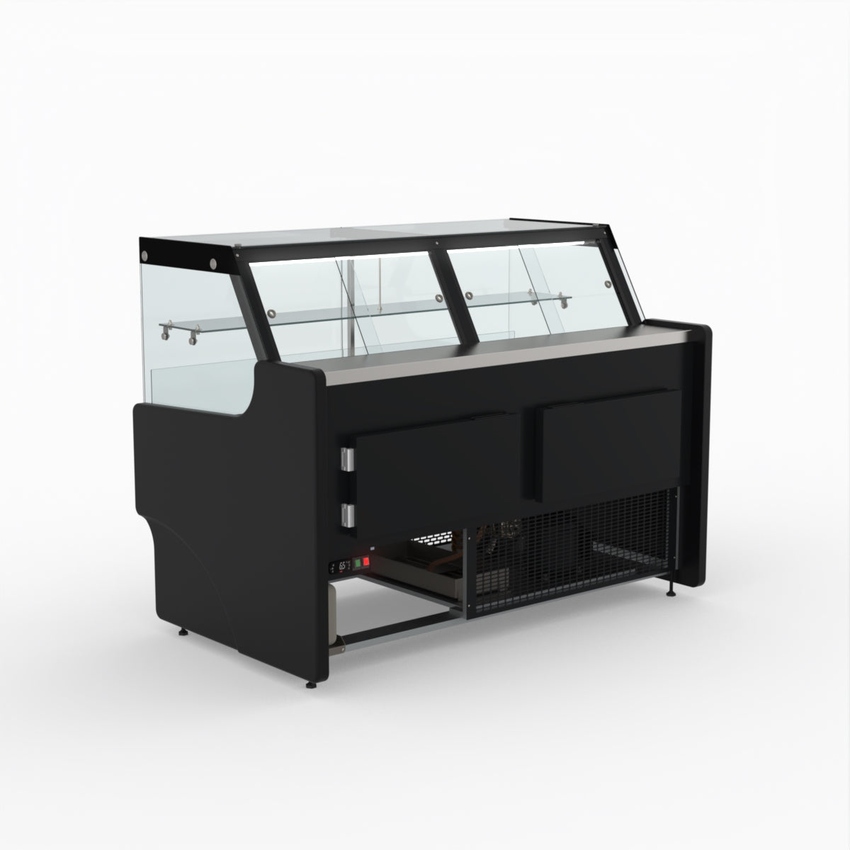 1.5 Meter Deli Showcase Glass Display Case - Commercial Refrigerated Food Display for Bakery, Deli, and Supermarket Use