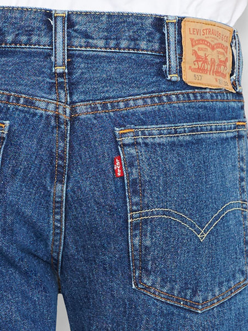 Levi's 517 Men's Bootcut Jeans - Slim Fit, Mid Rise, Medium Stonewash Denim for Casual Wear & Everyday Style