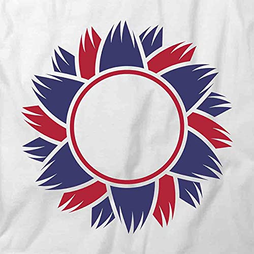 Red and Blue Sunflower Graphic T-Shirt for Men & Women | Soft Cotton Printed Tee | Casual Wear, Summer Outfits, Festival Fashion