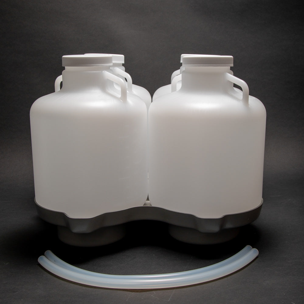 4700/5800 Refrigerated Sampler Bottle Kit - 4 Pack 2.5 Gallon Polyethylene Bottles for Water Testing & Environmental Sampling