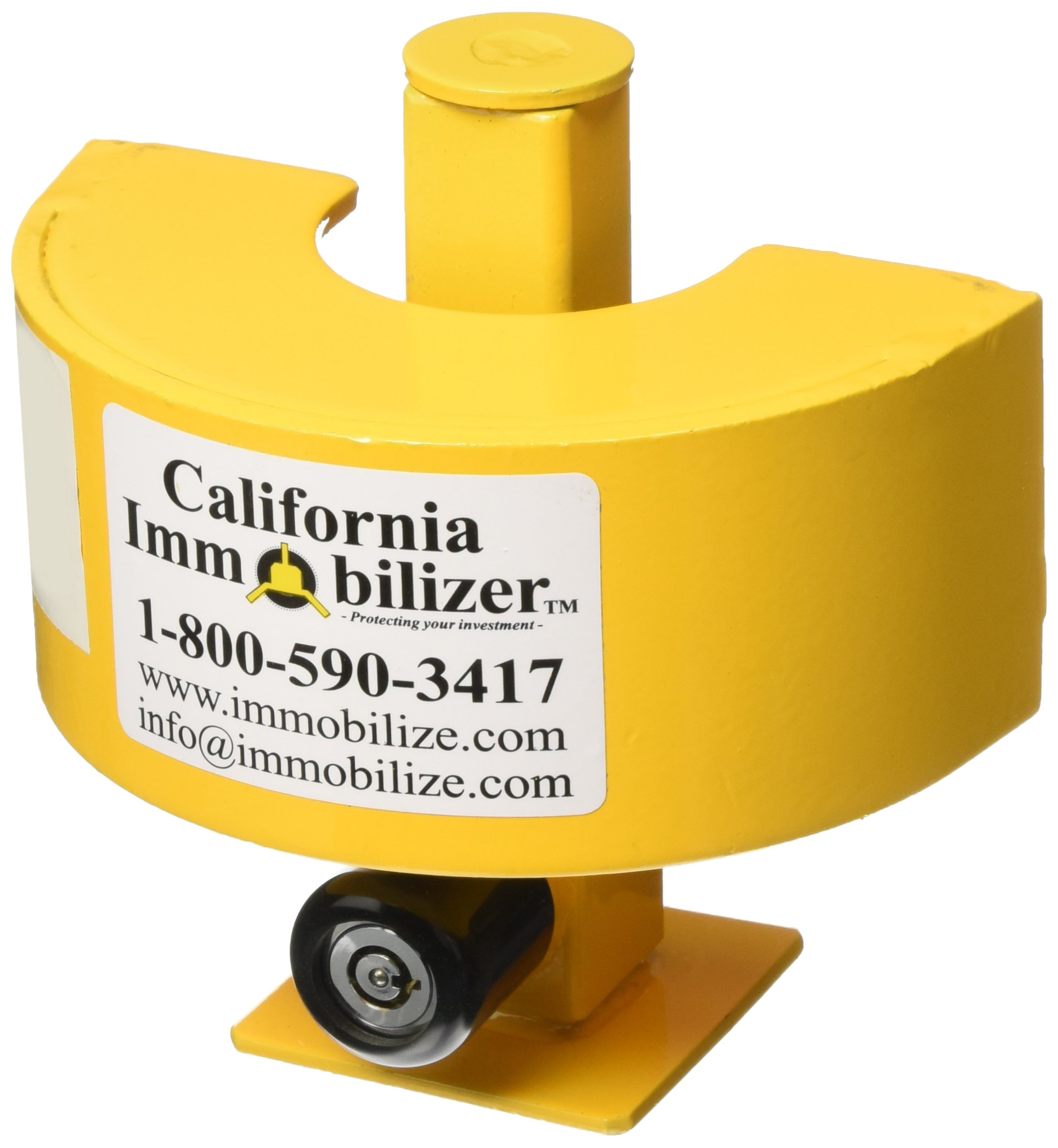 Universal Coupler Lock - Heavy Duty Yellow Trailer Hitch Lock for Secure Towing - Perfect for Trucks, Trailers, RVs & Boat Hitches