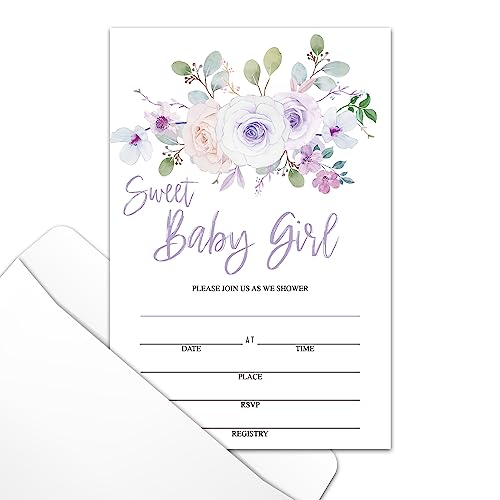 Purple Floral Sweet Baby Girl - 17