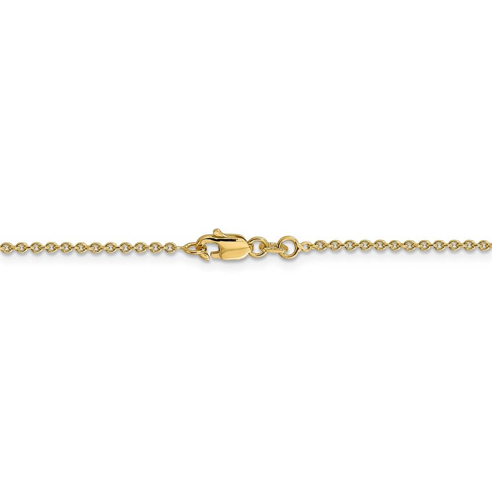 The Black Bow 1.4mm 14k Yellow Gold Solid Classic Cable Chain Necklace for Women - Perfect for Everyday Wear, Gifts, and Special Occasions