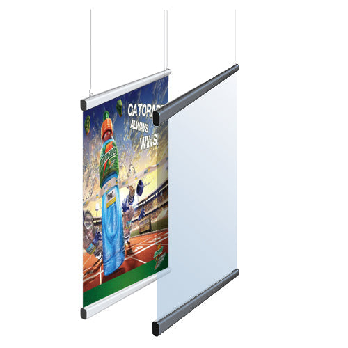 28 Inch High Rectangle Snap Poster Gripper Frame - Durable Aluminum Display Case for Artwork, Photos, and Signs - Perfect for Galleries, Offices, and Trade Shows