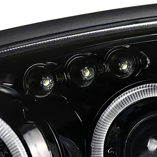 High-Performance Black Bezel LED Halo Projector Headlights for 2004-2005 Subaru Impreza WRX - Enhanced Night Visibility & Stylish Upgrade for Street & Off-Road Driving