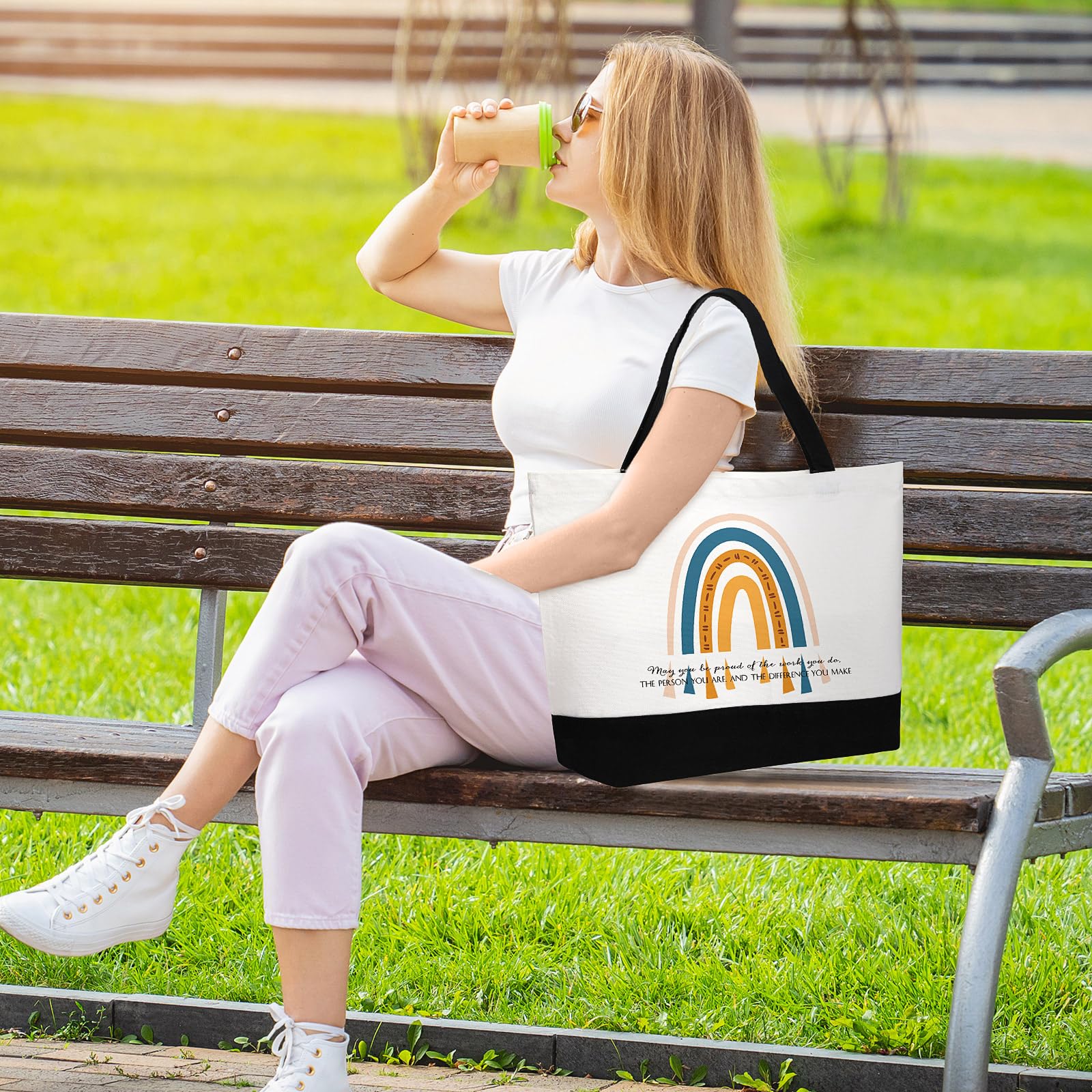 Silkfly 30 Pcs Canvas Tote Bags for Women - Teacher & Coworker Appreciation Gifts for Work & Daily Use