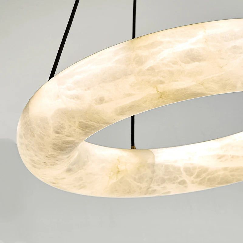 Spanish Natural Marble Chandelier - Elegant Ceiling Light Fixture for Dining Room, Living Room & Bedroom | Modern Luxury Home Decor Lighting