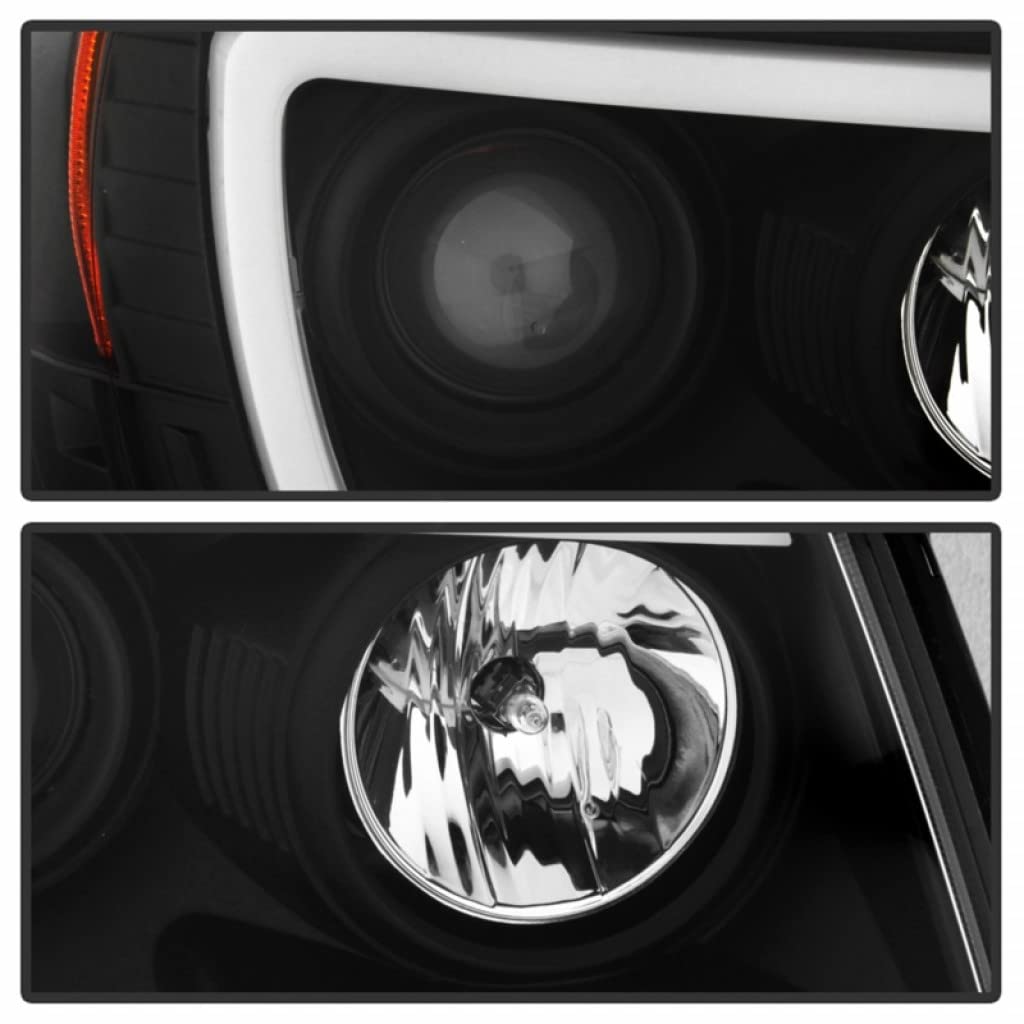Toyota Tacoma 05-11 Spyder Projector Headlights with LED DRL Light Bar - Black (Pair) | 5084514 | Upgrade for Off-Road & Night Driving
