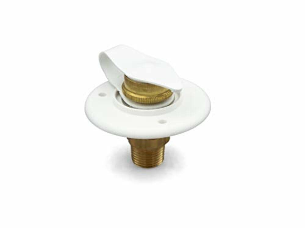 Thetford RV Water Inlet Flusher Replacement Part - Polar White (PN 94234) | B&B Molders Camper Accessories Without Check Valve | Perfect for RV Toilet Maintenance & Camper Plumbing Repairs