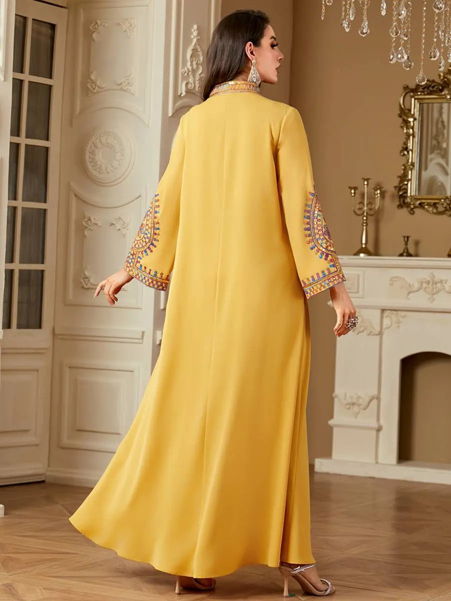 Elegant Eid Dress for Women - Embroidered Caftan Kaftan Dress #254219 | Perfect for Eid Celebrations, Weddings & Special Occasions