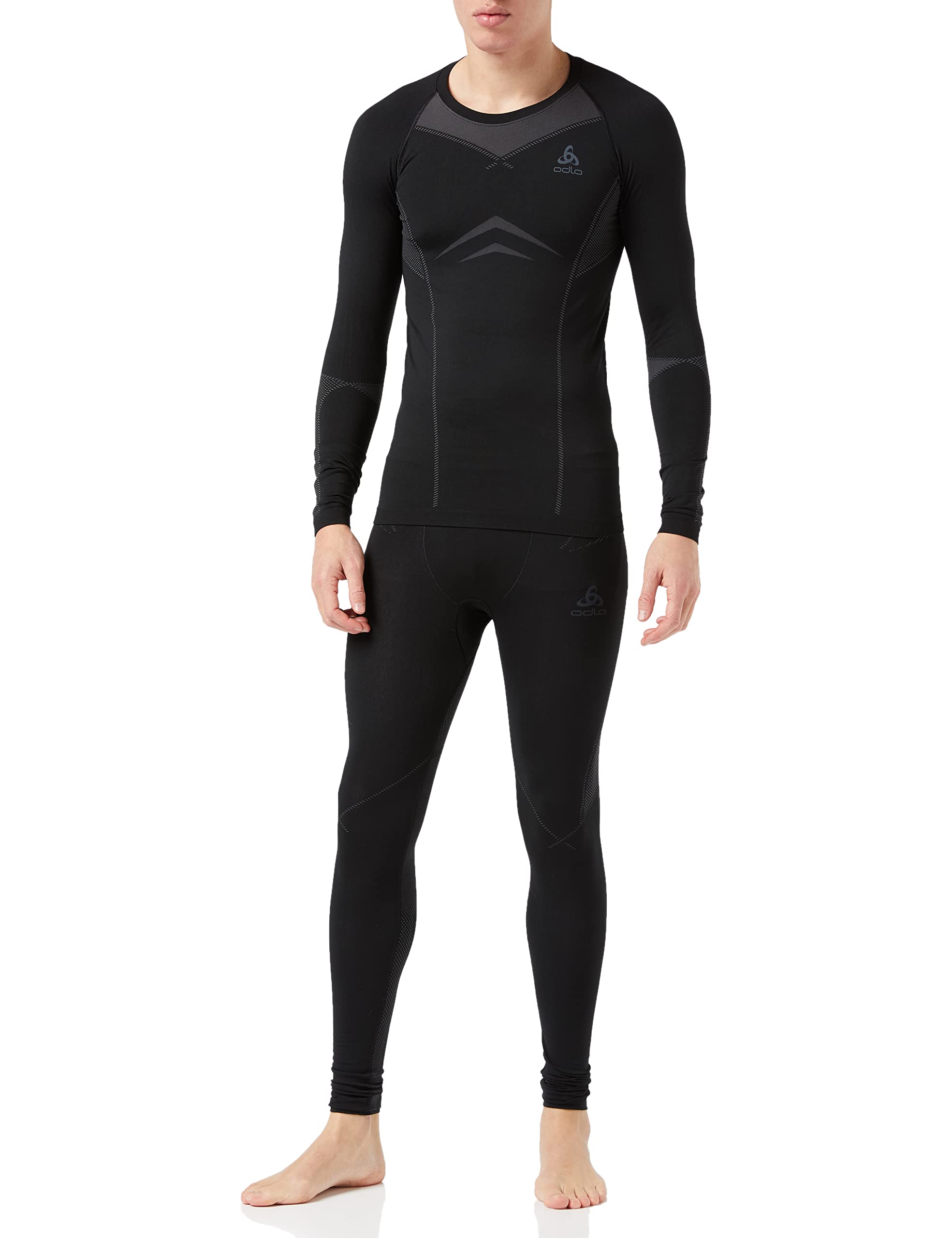 Odlo Men's Performance Base Layer Set - Thermal Underwear for Running, Hiking & Winter Sports - Moisture-Wicking & Breathable Activewear