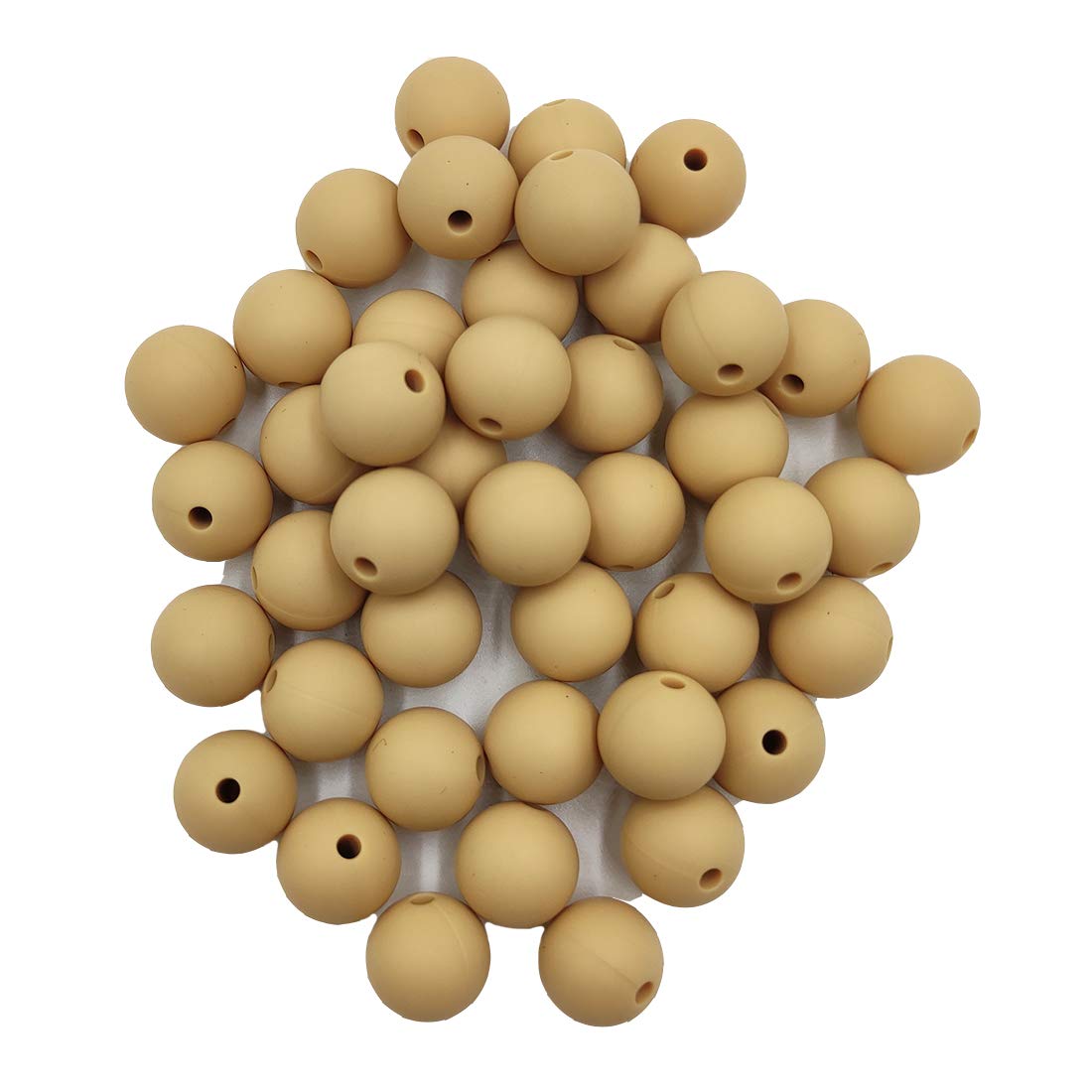100pcs 9mm Silicone Round Loose Beads for DIY Jewelry Making, Mom Necklace Accessories, Chewable Sensory Beads - Perfect for Baby Teething, Anxiety Relief & Craft Projects